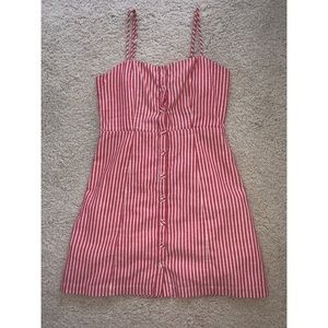 Orange/red and white striped Forever 21 mini dress